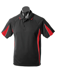 Aussie Pacific Men's Eureka Polo Shirt 1304 Casual Wear Aussie Pacific Black/Red/Ashe S 