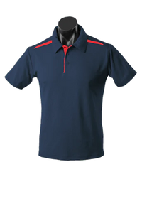 Aussie Pacific Men's Paterson Corporate Polo Shirt 1305 Casual Wear Aussie Pacific Navy/Red S 