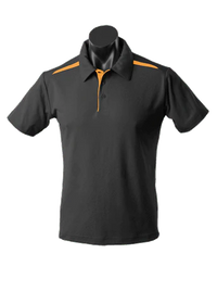 Aussie Pacific Men's Paterson Corporate Polo Shirt 1305 Casual Wear Aussie Pacific Black/Gold S 
