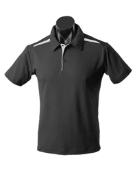 Aussie Pacific Men's Paterson Corporate Polo Shirt 1305 Casual Wear Aussie Pacific Black/Ashe S 