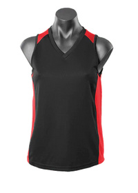 Aussie Pacific Premier Ladies Singlet 2101 Casual Wear Aussie Pacific Black/Red 8 