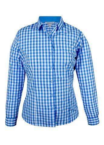 Aussie Pacific Ladies Davenport Long Sleeve Shirt 2908L Corporate Wear Aussie Pacific Mid Blue 4 