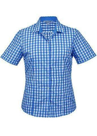 Aussie Pacific Ladies Davenport Short Sleeve Shirt 2908S Corporate Wear Aussie Pacific Mid Blue 4 