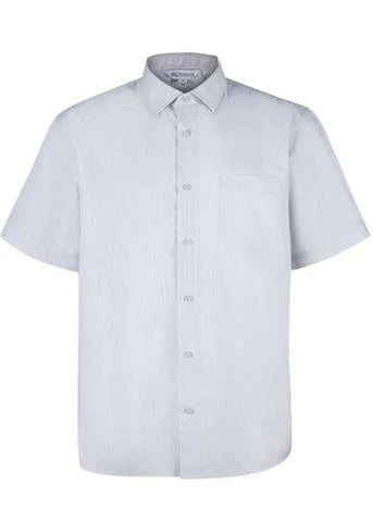 Aussie Pacific Men's Belair Short Sleeve Shirt 1905S Corporate Wear Aussie Pacific Silver XXS 