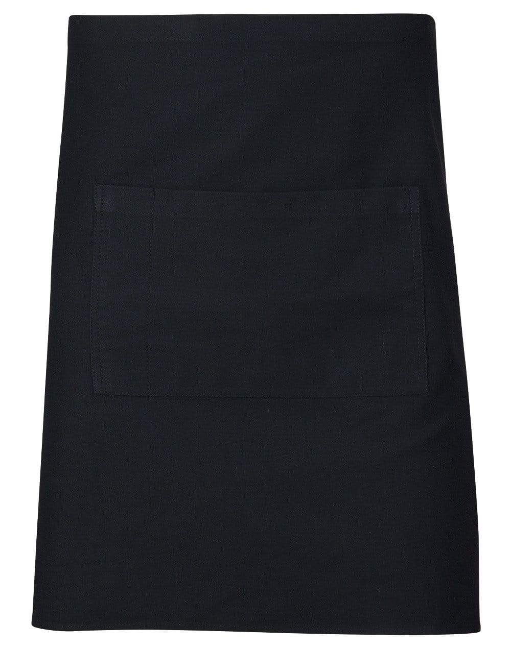 Short-waist-apron AP01 Hospitality & Chefwear Australian Industrial Wear W 86cm x H 50cm Black 