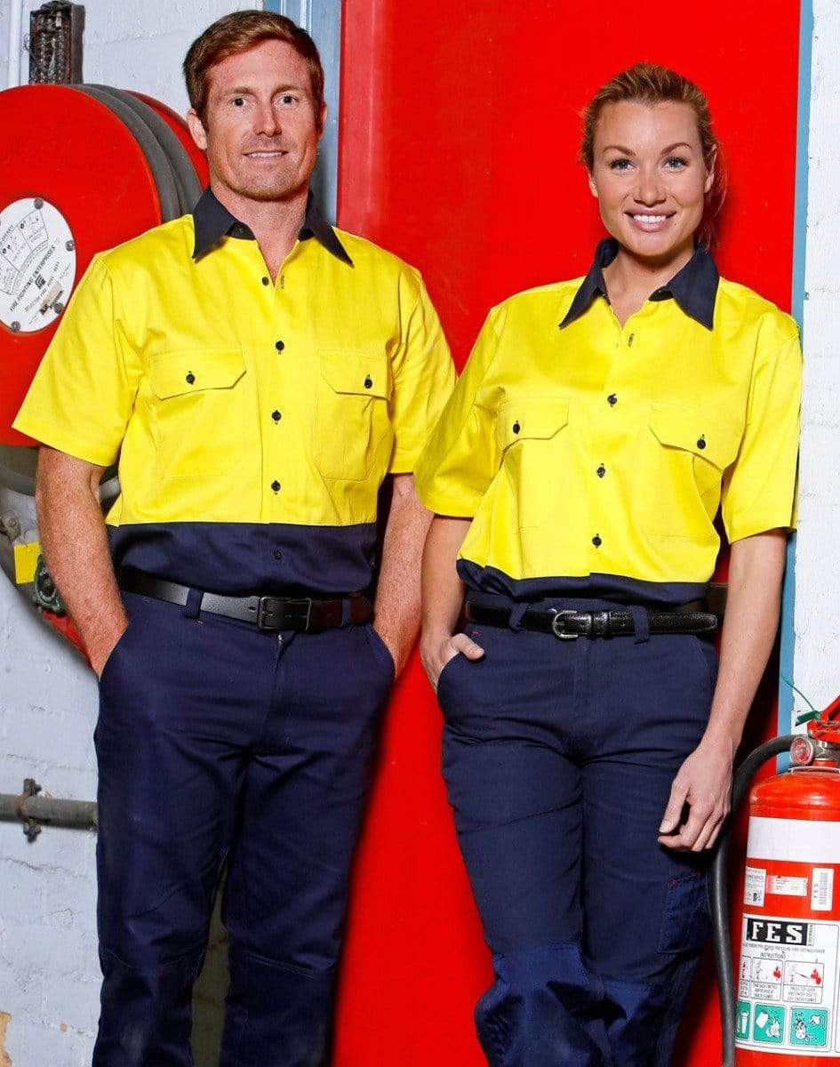 Cotton Drill Safety Shirt SW53 Work Wear Australian Industrial Wear   
