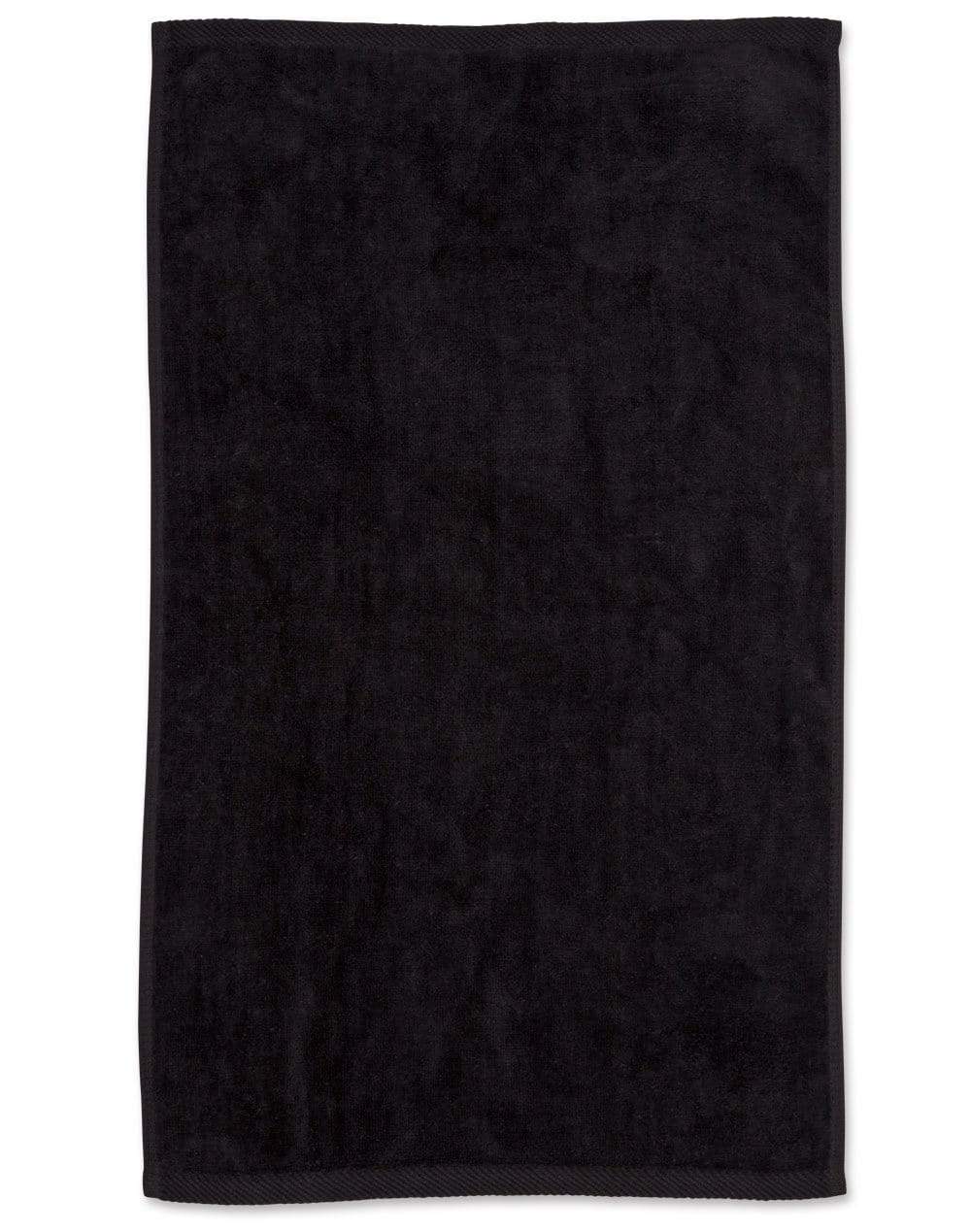 Golf Towel TW01 Work Wear Australian Industrial Wear 38cm x 65cm Black 