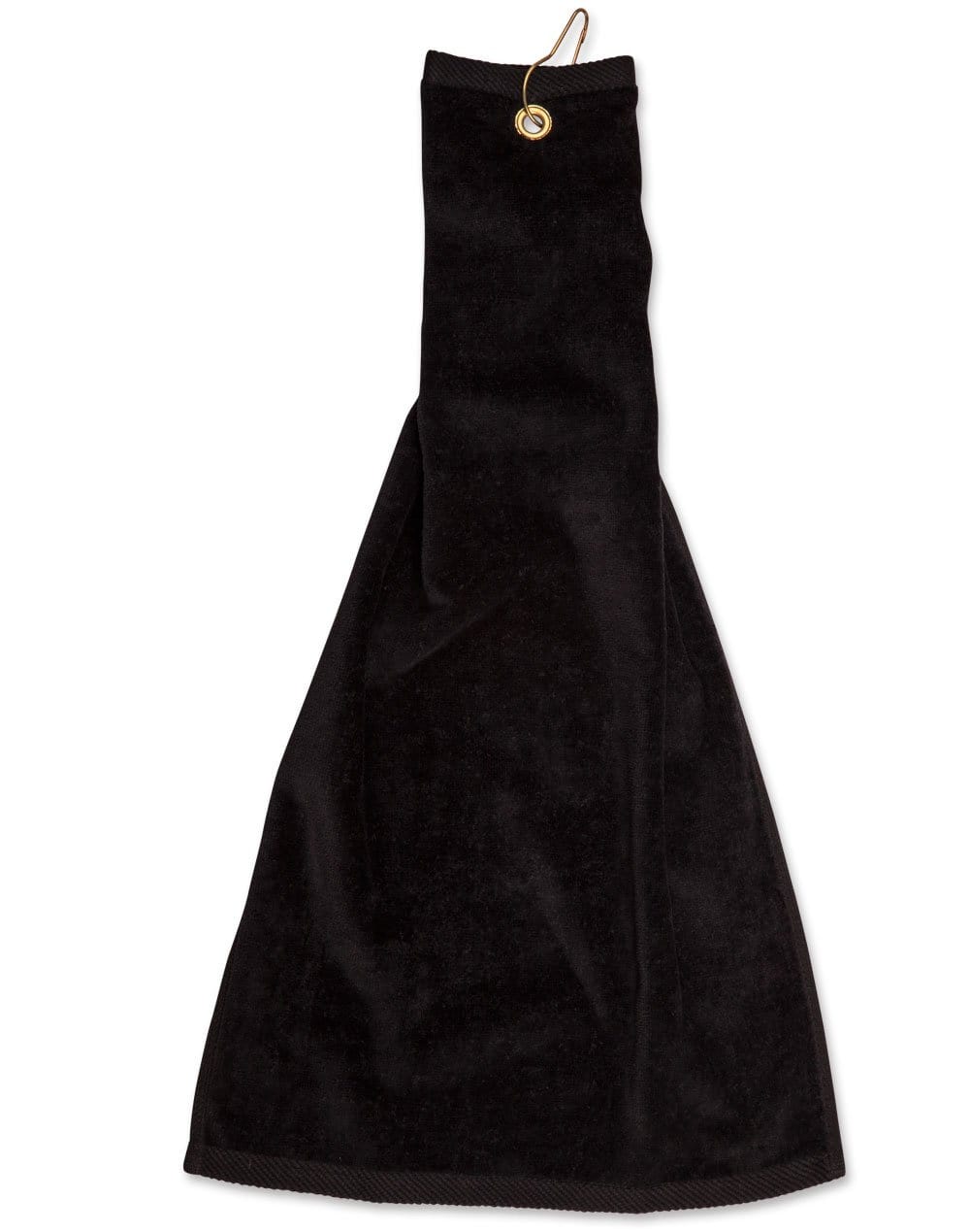 Golf Towel With Ring & Hook TW01A Work Wear Australian Industrial Wear 38 x 65 cm Black 