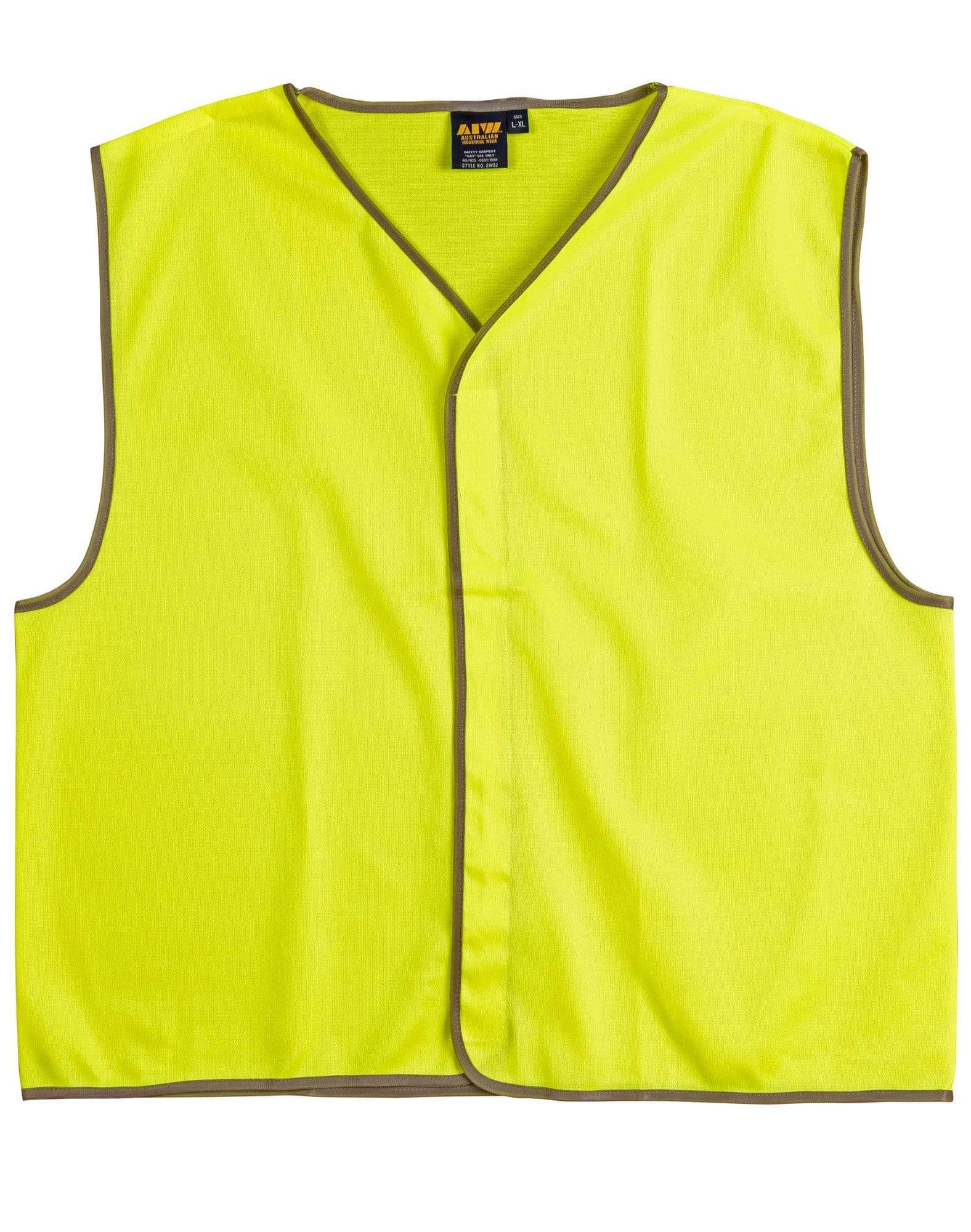 Hi-vis Safety Vest Kid's SW02K Work Wear Australian Industrial Wear 4K-6K Yellow 