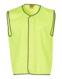 Hi-vis Safety Vest SW02 Work Wear Australian Industrial Wear S-M Fluoro yellow 