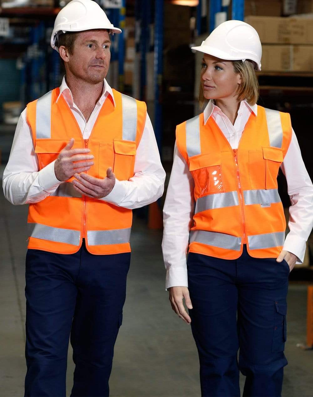 Hi-vis Safety Vest With Id Pocket & 3m Tape SW42 Work Wear Australian Industrial Wear   
