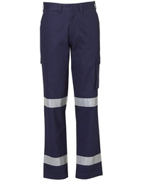 Ladies' Heavy Cotton Drill Cargo Pants With 3m Tapes WP15HV Work Wear Australian Industrial Wear 8 Navy 