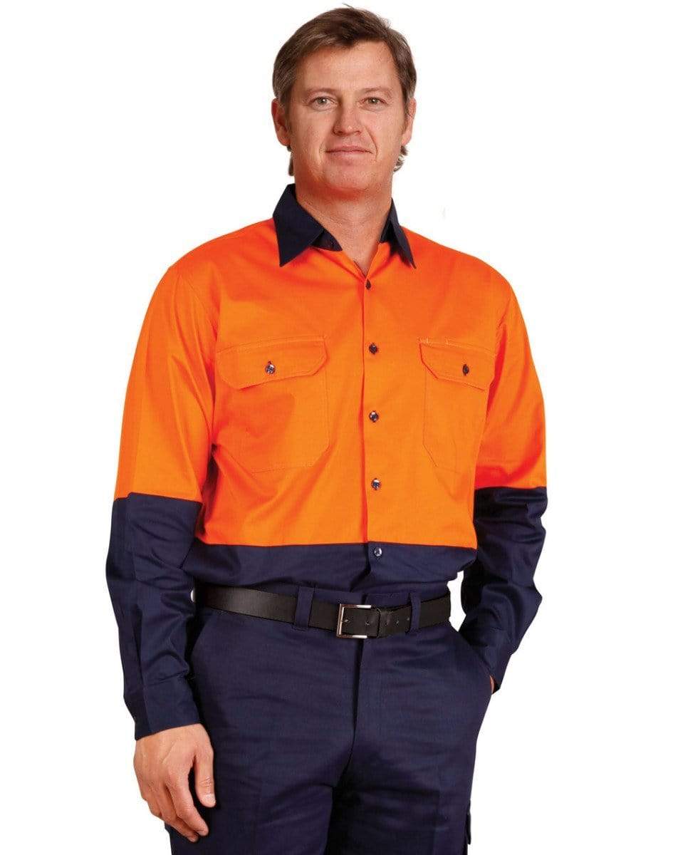 Long Sleeve Safety Shirt SW58 Work Wear Australian Industrial Wear   