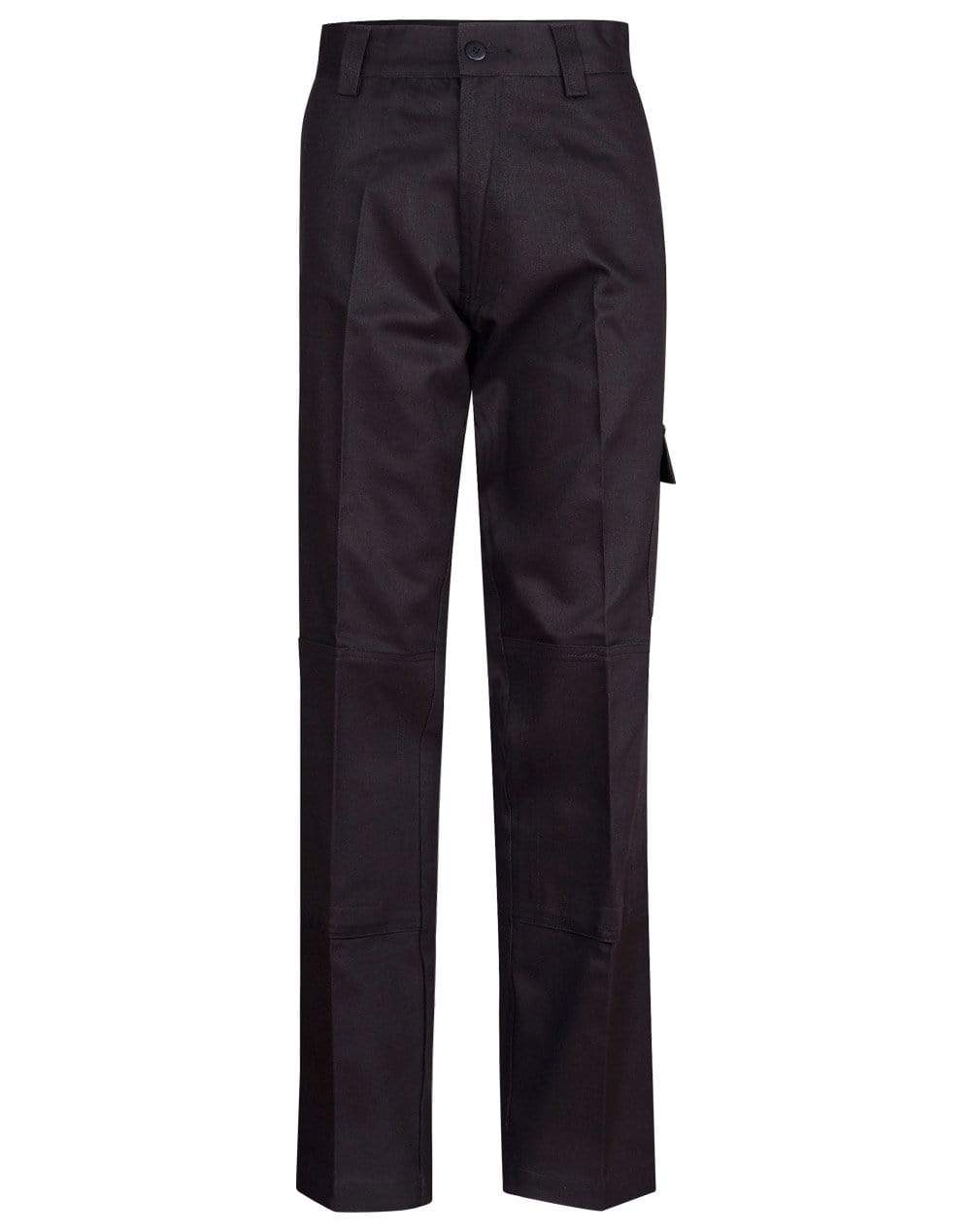 Men's Heavy Cotton Drill Cargo Pants WP03 Work Wear Australian Industrial Wear 77R Black 