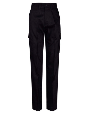 Men's Heavy Cotton Pre-shrunk Drill Pants Long Leg  WP13 Work Wear Australian Industrial Wear 74L Black 