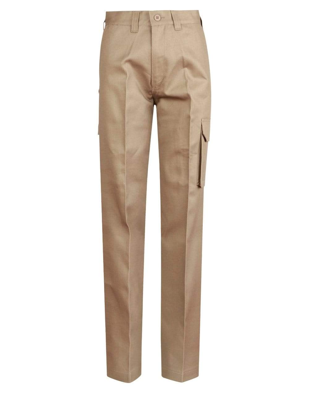 Men's Heavy Cotton Pre-shrunk Drill Pants Long Leg  WP13 Work Wear Australian Industrial Wear 74L Khaki 