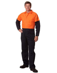 Men's Two Tone Coverall Regular Size SW204 Work Wear Australian Industrial Wear   