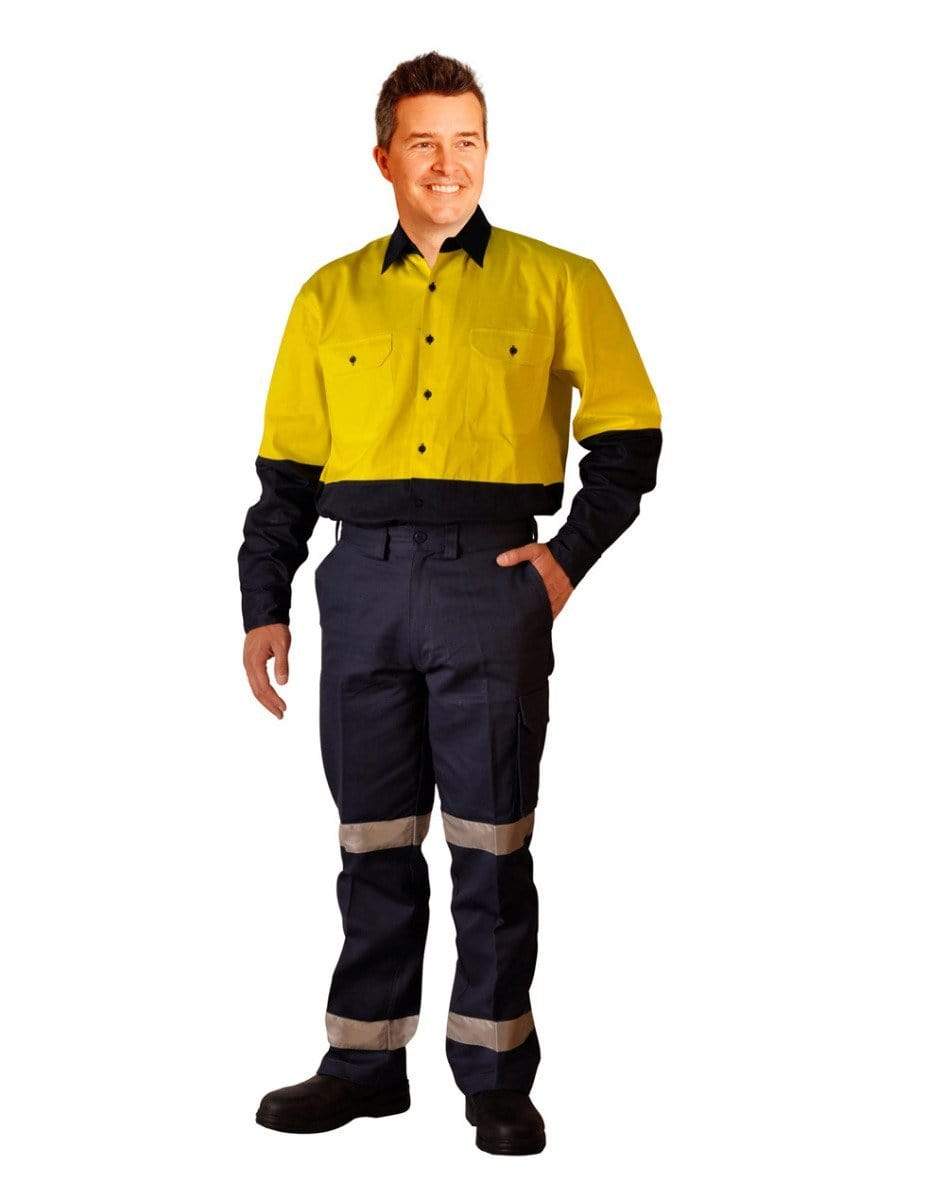 Pre-shrunk Drill Pants With 3m Tapes Long Leg WP13HV Work Wear Australian Industrial Wear   