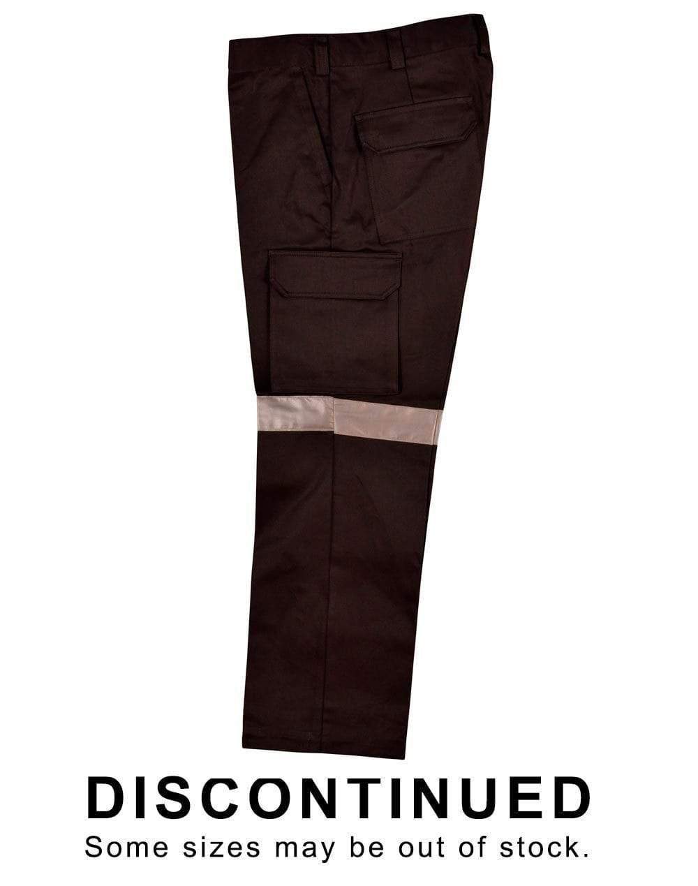 Pre-shrunk Drill Pants With 3m Tapes Long Leg WP13HV Work Wear Australian Industrial Wear 74L Black 