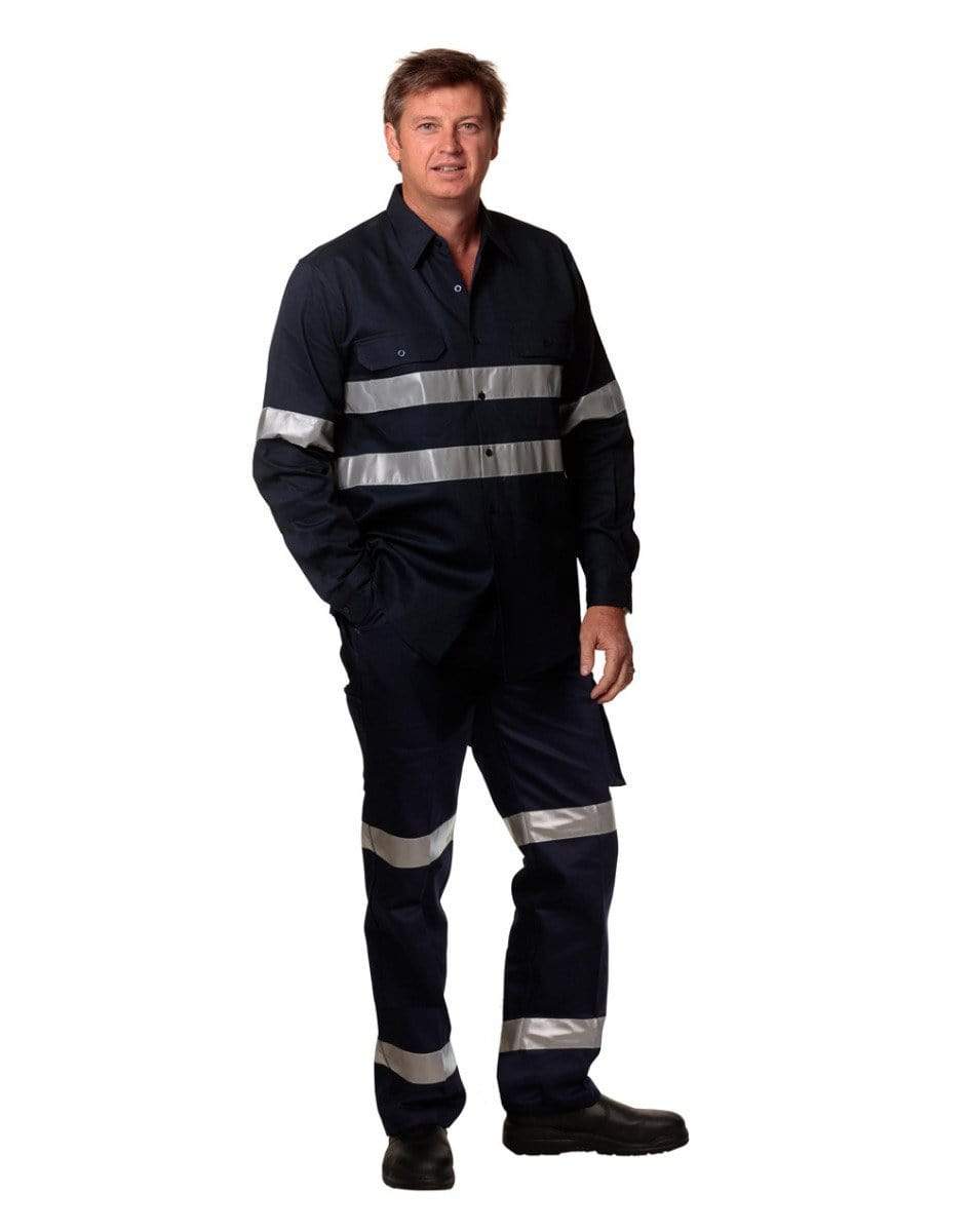 Pre-shrunk Drill Pants With 3m Tapes Stout Size WP08HV Work Wear Australian Industrial Wear   