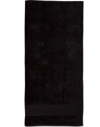 Terry Velour Beach Towel TW04A Work Wear Australian Industrial Wear 75cm x 150cm Black 