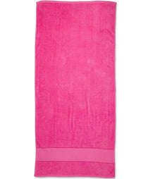 Terry Velour Beach Towel TW04A Work Wear Australian Industrial Wear 75cm x 150cm Hot pink 