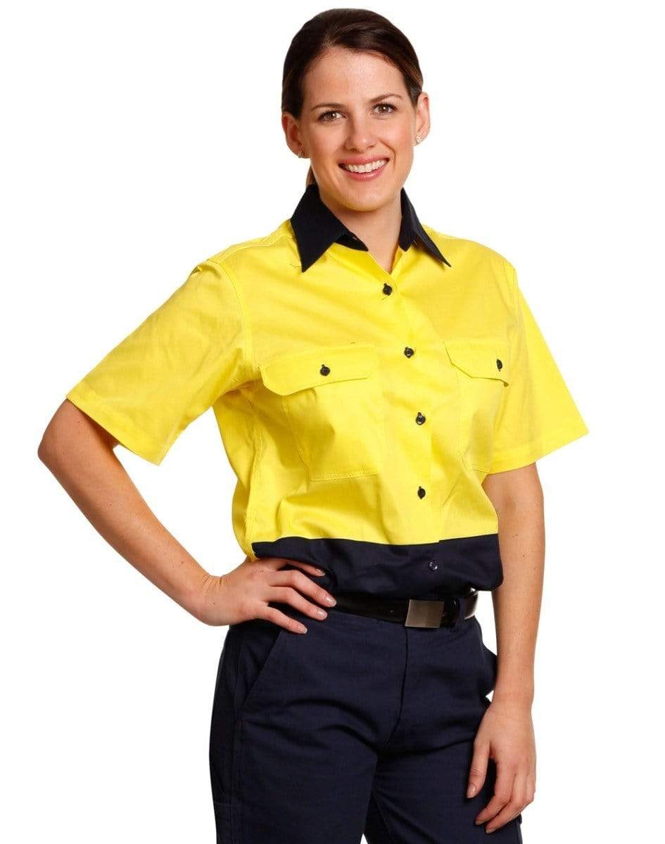 Women's Short Sleeve Safety Shirt SW63 Work Wear Australian Industrial Wear   