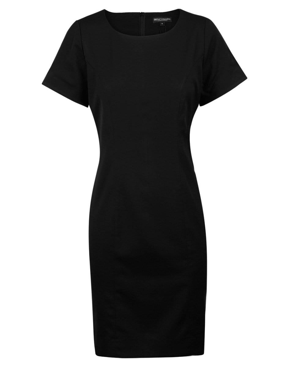 BENCHMARK Ladies’ Poly/Viscose Stretch, Short Sleeve Dress M9282 Corporate Wear Benchmark Black 6 