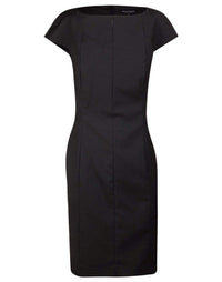 BENCHMARK Ladies’ Wool Blend Stretch Cap Sleeve Dress M9281 Corporate Wear Benchmark Charcoal 6 