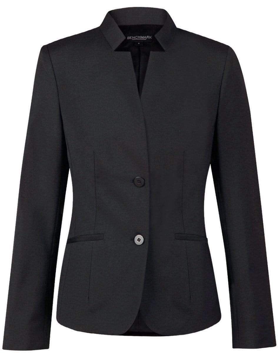 BENCHMARK Ladies’ Wool Blend Stretch Reverse Lapel Jacket M9202 Corporate Wear Benchmark Charcoal 6 