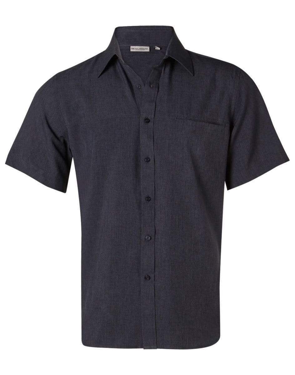 BENCHMARK Men's CoolDry Short Sleeve Shirt M7600S Corporate Wear Benchmark Denim 38 