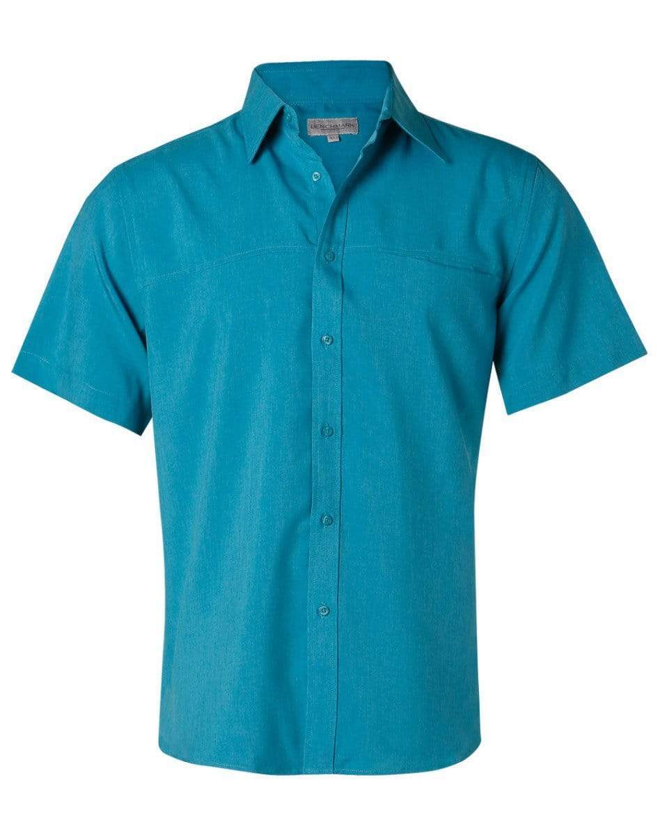 BENCHMARK Men's CoolDry Short Sleeve Shirt M7600S Corporate Wear Benchmark Teal 38 