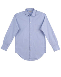 BENCHMARK Men's CVC Oxford Long Sleeve Shirt M7040L Corporate Wear Benchmark Blue 40 