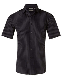 BENCHMARK Men's Pin Stripe Short Sleeve Shirt M7221 Corporate Wear Benchmark Navy/White 38 