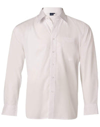 BENCHMARK Men's Poplin Long Sleeve Business Shirt BS01L Corporate Wear Benchmark White S 