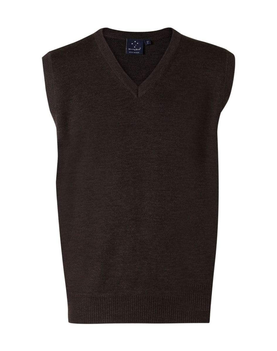 BENCHMARK Men's V-Neck Knit vest WJ02 Corporate Wear Benchmark Charcoal S 