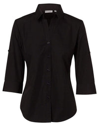 BENCHMARK Women's Nano ™ Tech 3/4 Sleeve Shirt M8003 Corporate Wear Benchmark Black 6 