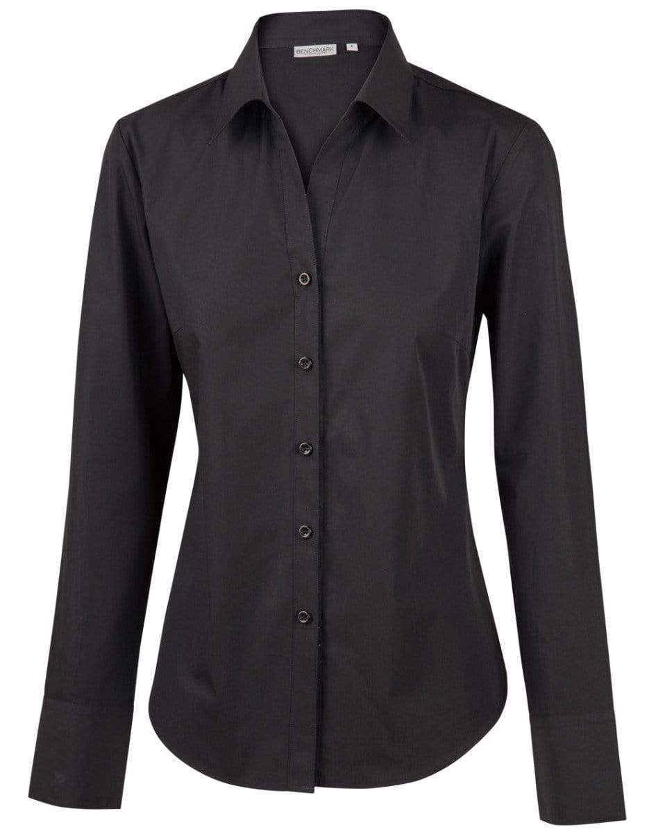 BENCHMARK Women's Nano ™ Tech Long Sleeve Shirt M8002 Corporate Wear Benchmark Black 6 