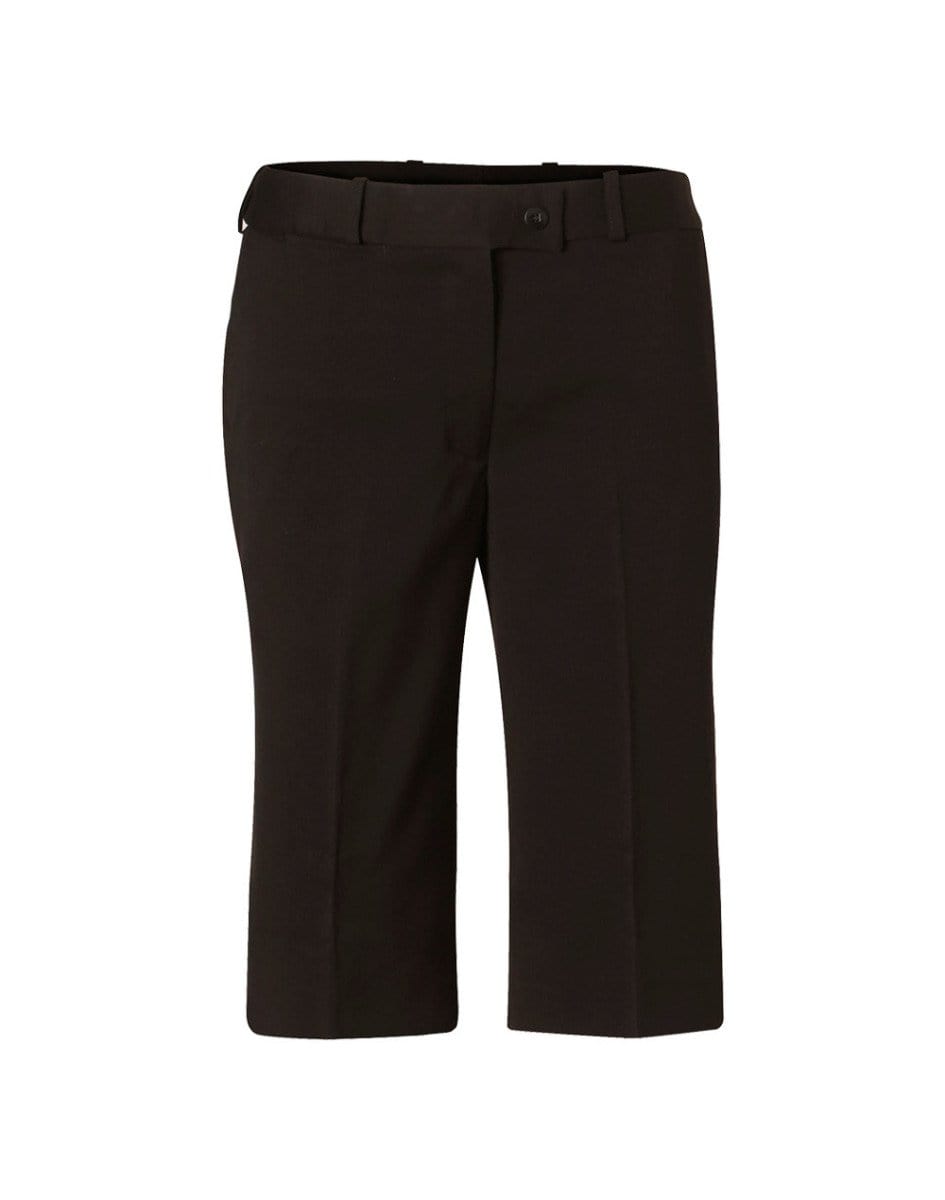 BENCHMARK Women's Poly/Viscose Stretch Knee Length Flexi Waist Shorts M9441 Corporate Wear Benchmark Black 6 