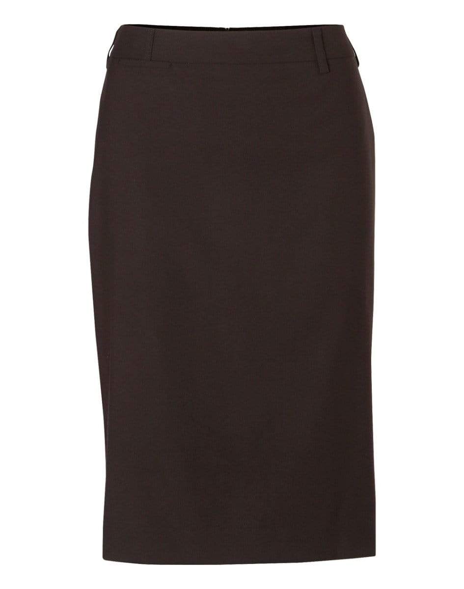 BENCHMARK Women's Poly/Viscose Stretch Mid Length Lined Pencil Skirt M9471 Corporate Wear Benchmark Charcoal 6 