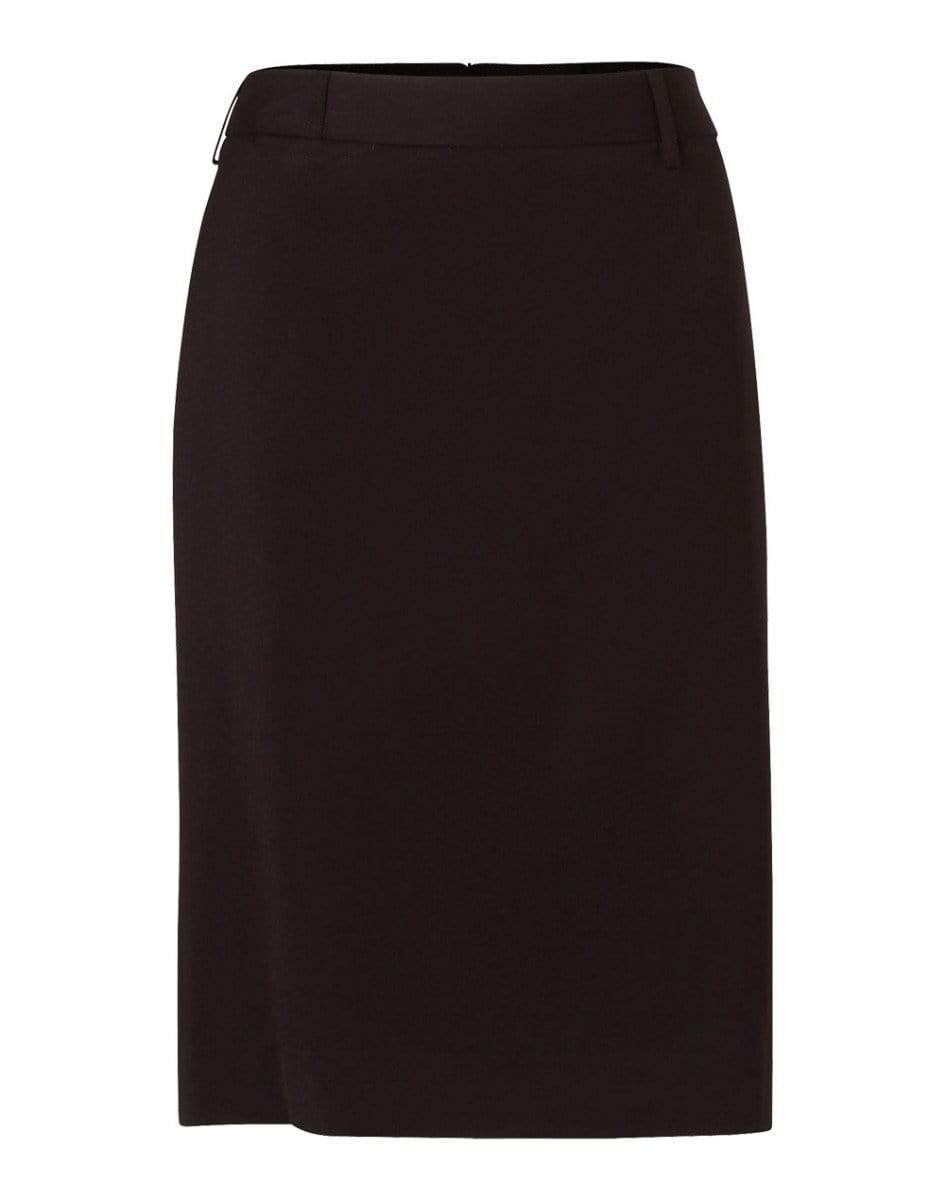 BENCHMARK Women's Poly/Viscose Stretch Mid Length Lined Pencil Skirt M9471 Corporate Wear Benchmark Navy 6 
