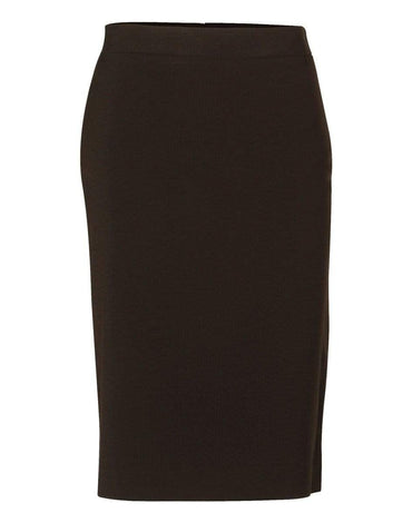 BENCHMARK Women's Poly/Viscose Stretch Stripe Mid Length Lined Pencil Skirt M9472 Corporate Wear Benchmark Black/Charcoal 6 