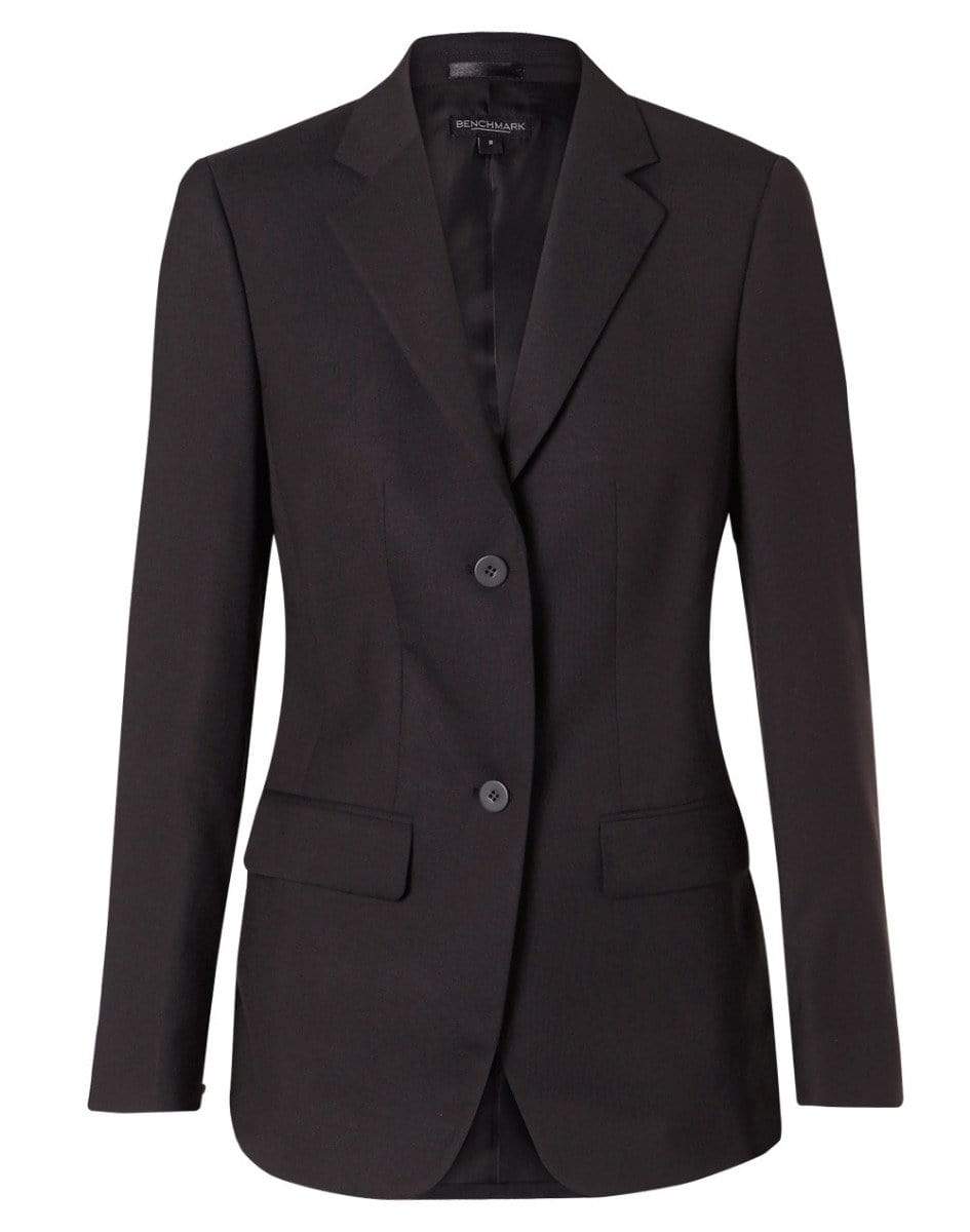 BENCHMARK Women's Poly/Viscose Stretch Two Buttons Mid Length Jacket M9206 Corporate Wear Benchmark Charcoal 6 