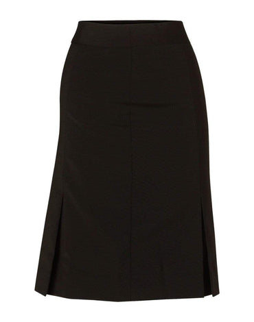 BENCHMARK Women's Wool Blend Strecth Pleated SKirt M9473 Corporate Wear Benchmark Black 6 