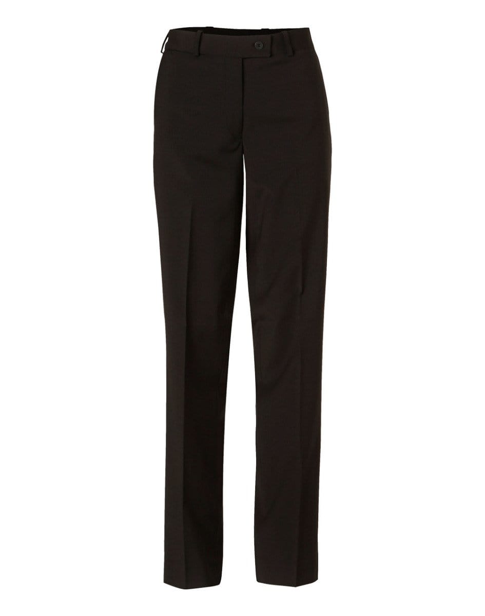 BENCHMARK Women's Wool Blend Stretch Slim Leg Flexi Waist Pants M9400 Corporate Wear Benchmark Black 6 