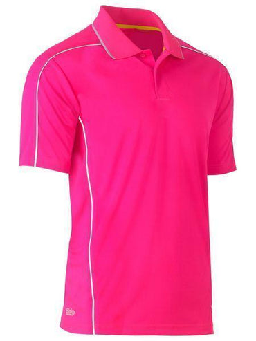 Bisley Cool Mesh Polo Shirt BK1425 Work Wear Bisley Workwear Pink S 