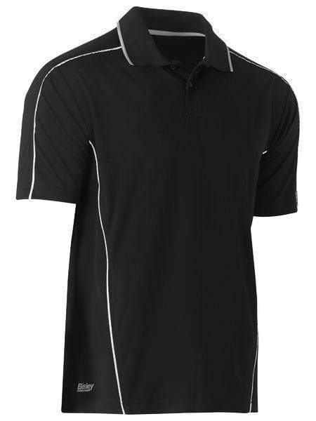 Bisley Cool Mesh Polo Shirt BK1425 Work Wear Bisley Workwear Black S 