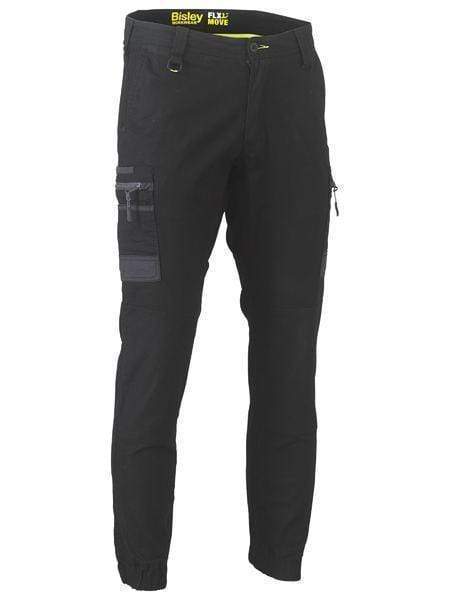 Bisley Flex And Move™ Stretch Cargo Cuffed Pants BPC6334 Work Wear Bisley Workwear Black 77 R 