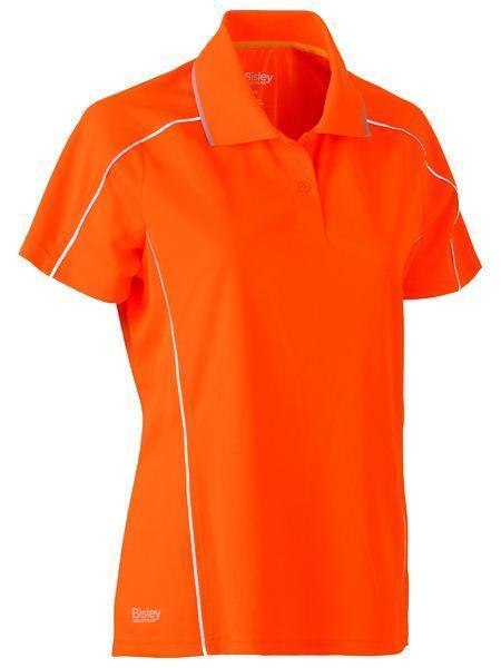 Bisley Women's Cool Mesh Polo Shirt BKL1425 Work Wear Bisley Workwear Orange 6 