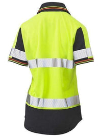 Bisley Women's Short Sleeve Taped Hi Vis Polo Shirt BKL1225T Work Wear Bisley Workwear   